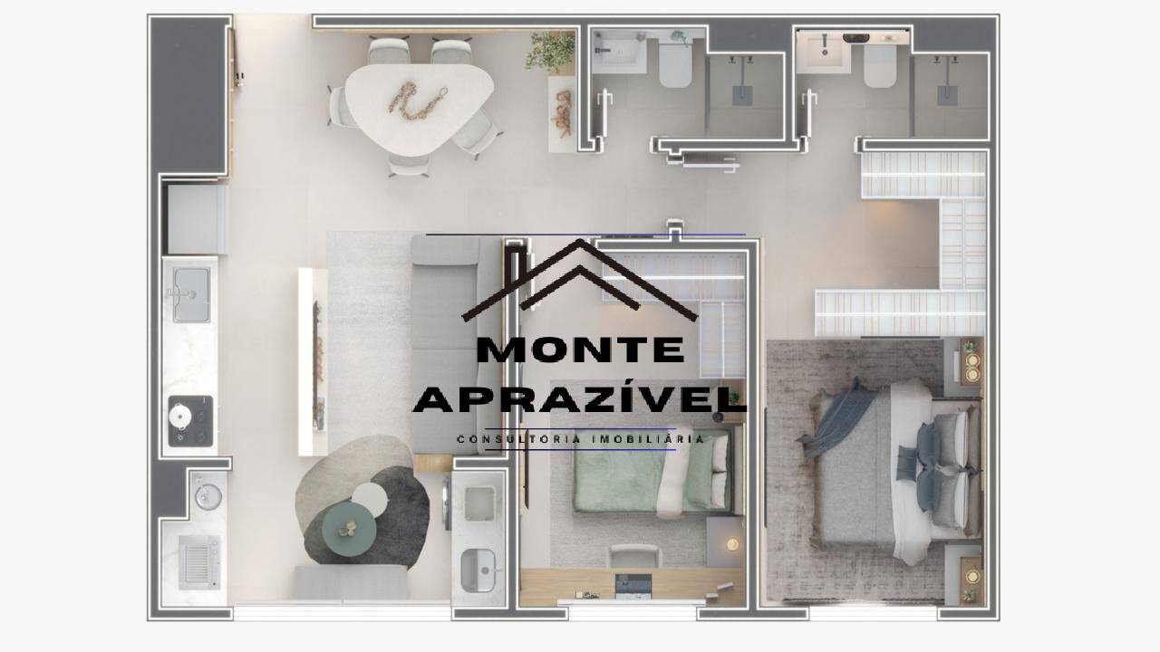 Apartamento à venda com 2 quartos, 58m² - Foto 4